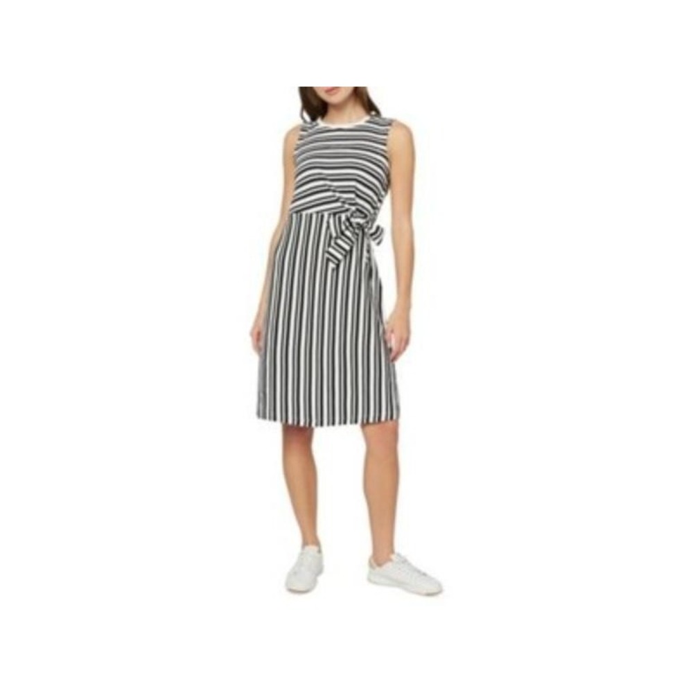 Three Dots Women's Karen Cotton Striped Dress (Large)